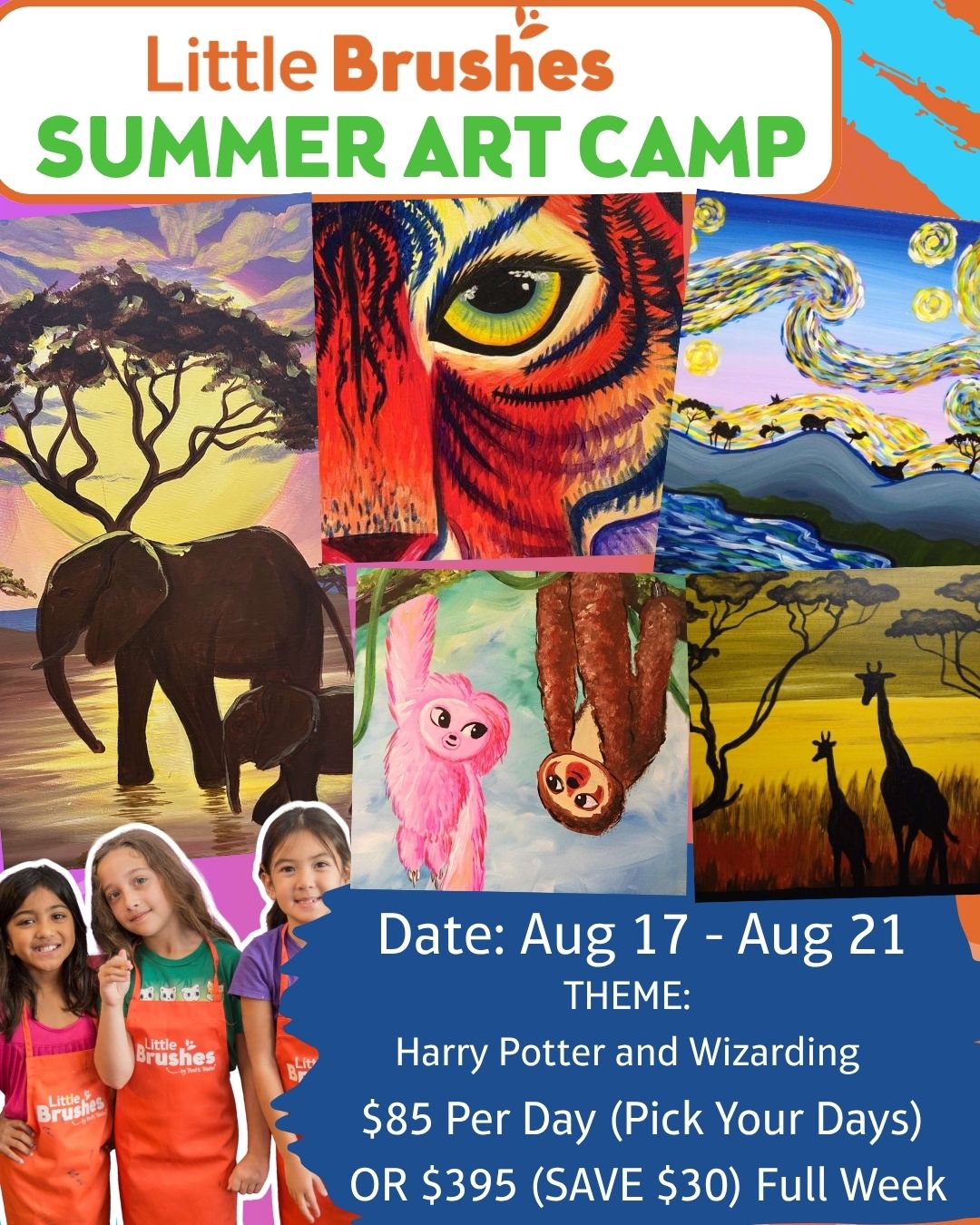 FULL WEEK CAMP SAVE $30! Theme: Creatures of the Jungle and Safari Quest